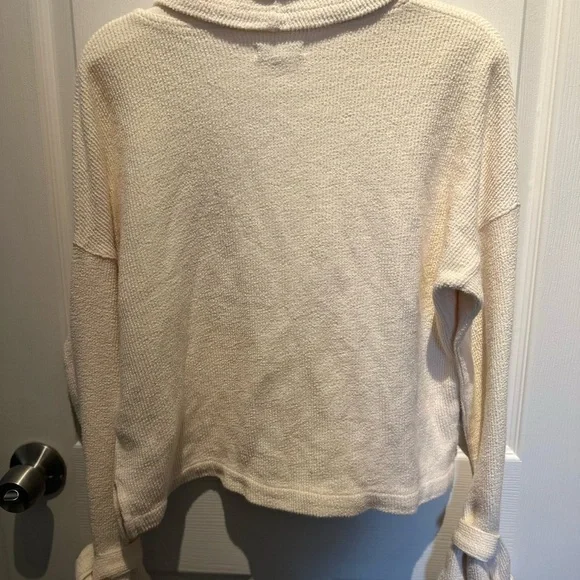 MADEWELL Mock Neck Tie-Cuff Sweater Medium - Picture 5 of 6